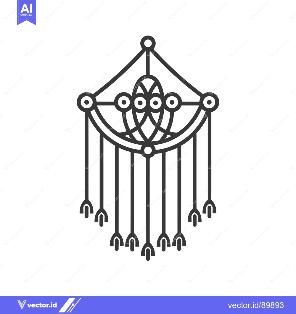 Premium Vector dari Ornate Geometric Design with Hanging Elements