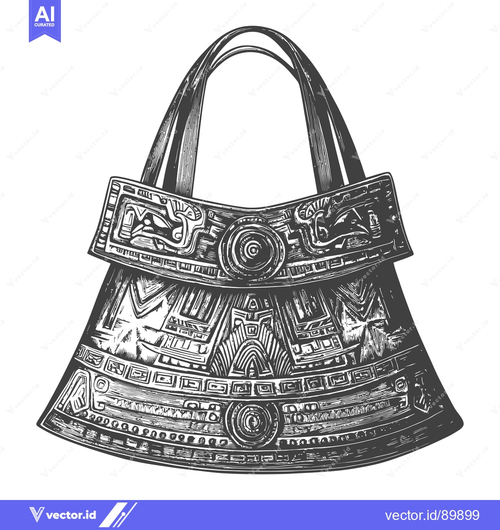 Premium Vector of Ornate Handbag with Intricate Geometric Designs