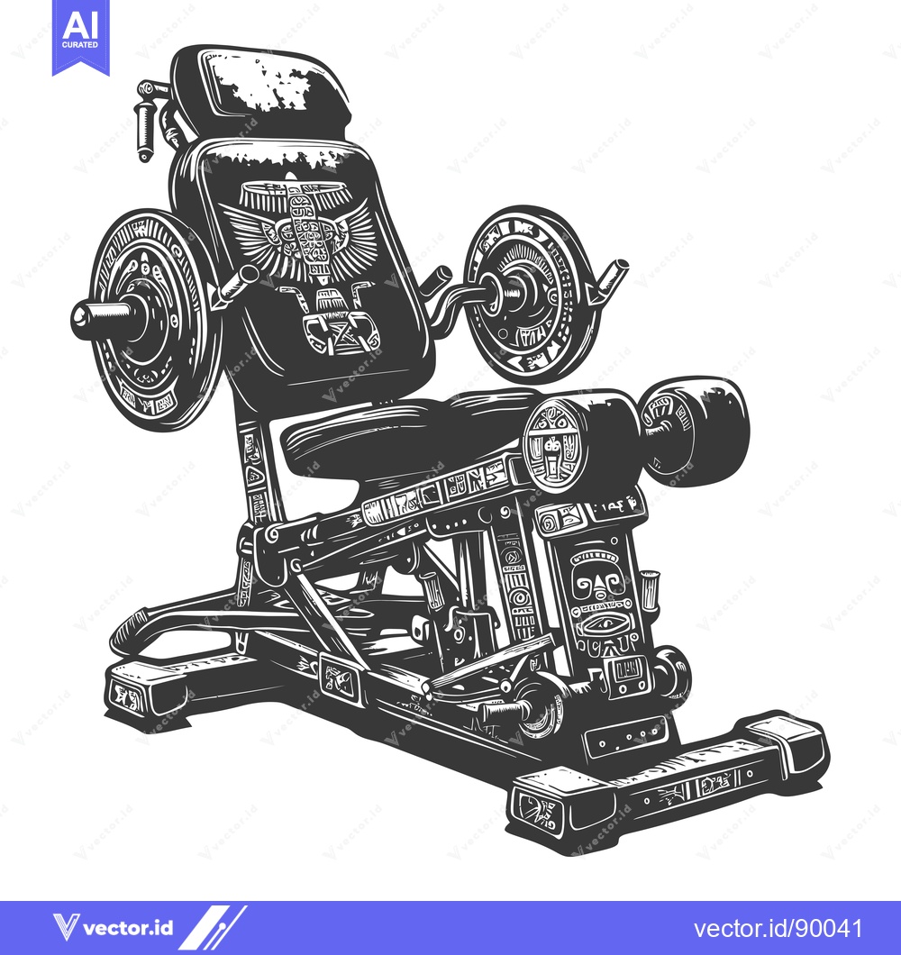 Premium Vector dari Ornate Weightlifting Machine with Intricate Designs