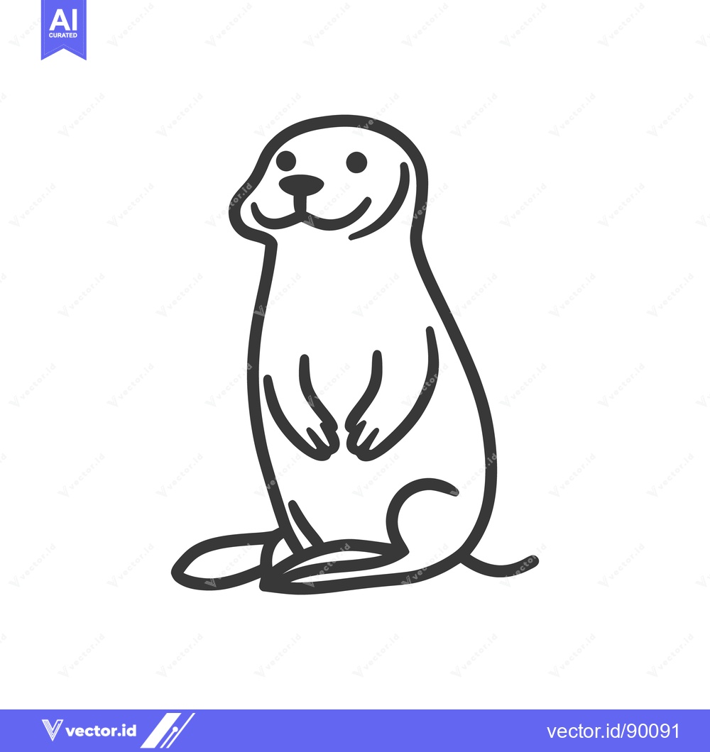 Premium Vector dari A charming cartoon illustration of a happy smiling seal