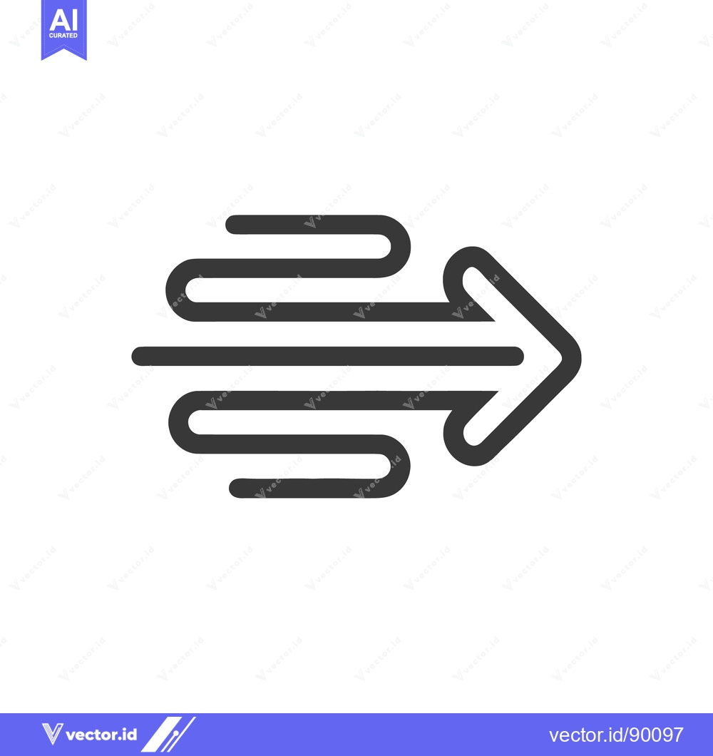 Premium Vector dari Dynamic Arrow Icon with Motion Lines, Directional Flow Design