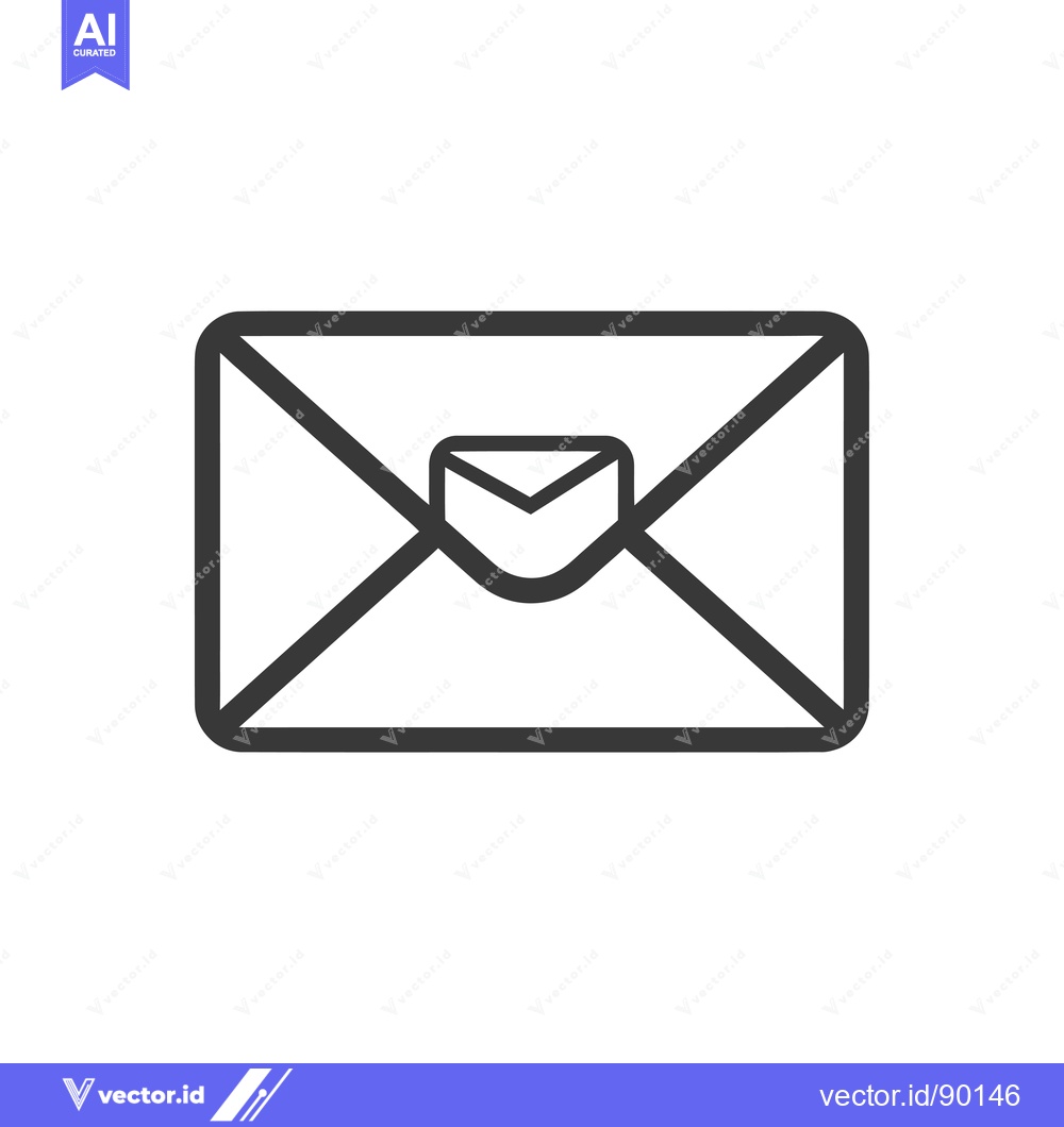 Premium Vector dari Outlined envelope with an inner envelope icon