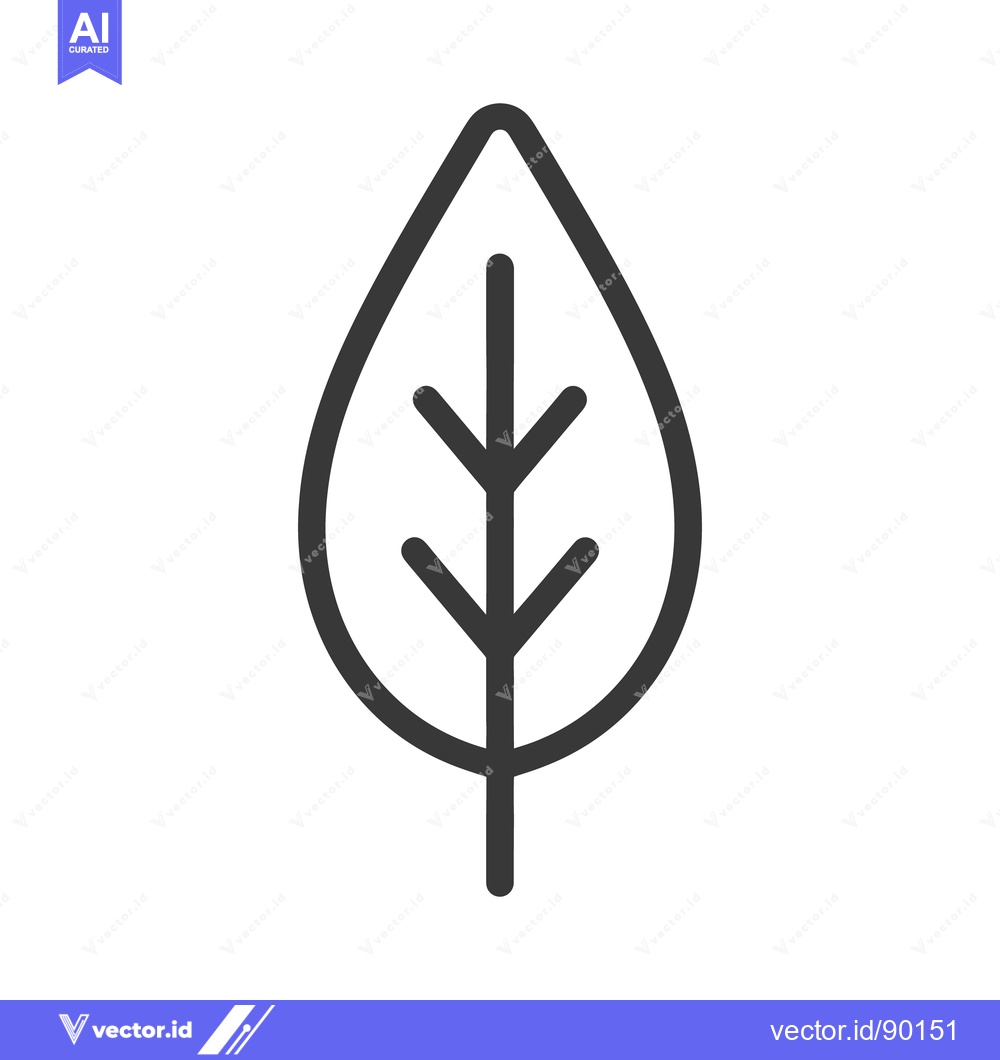Premium Vector dari A minimalist black and white drawing of a leaf form