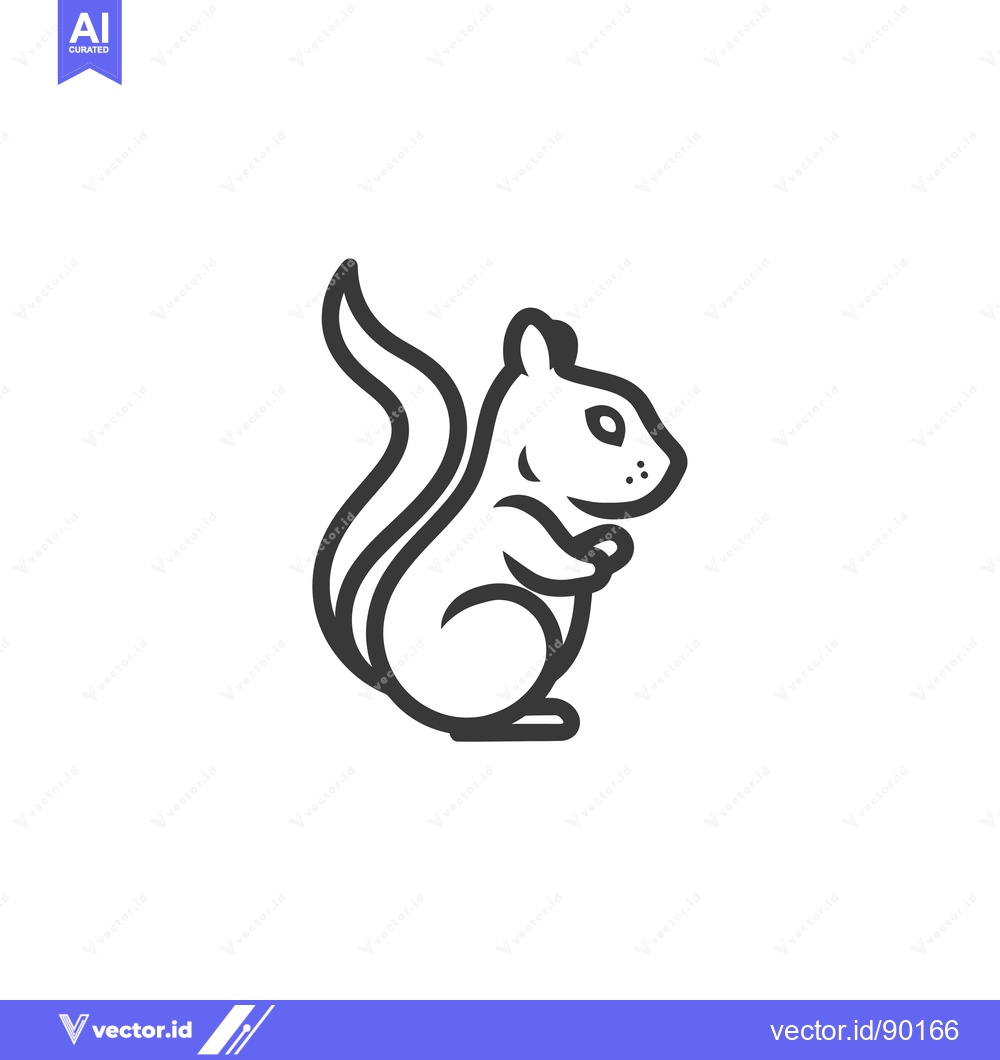 Premium Vector dari Outline Drawing of a Cartoon Squirrel