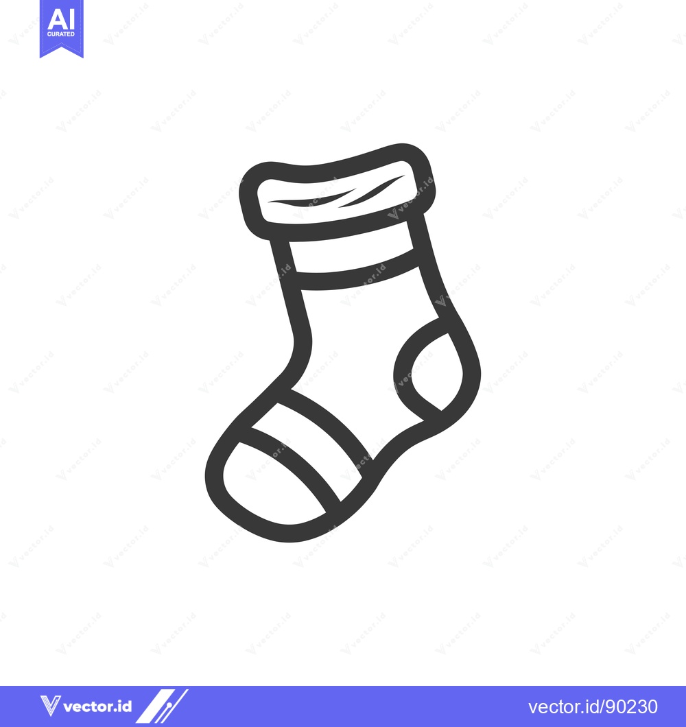 Premium Vector dari Outline Drawing of a Single Sock