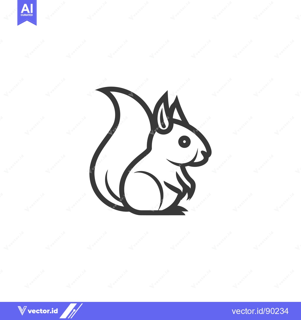 Premium Vector dari Outline Drawing of a Sitting Squirrel