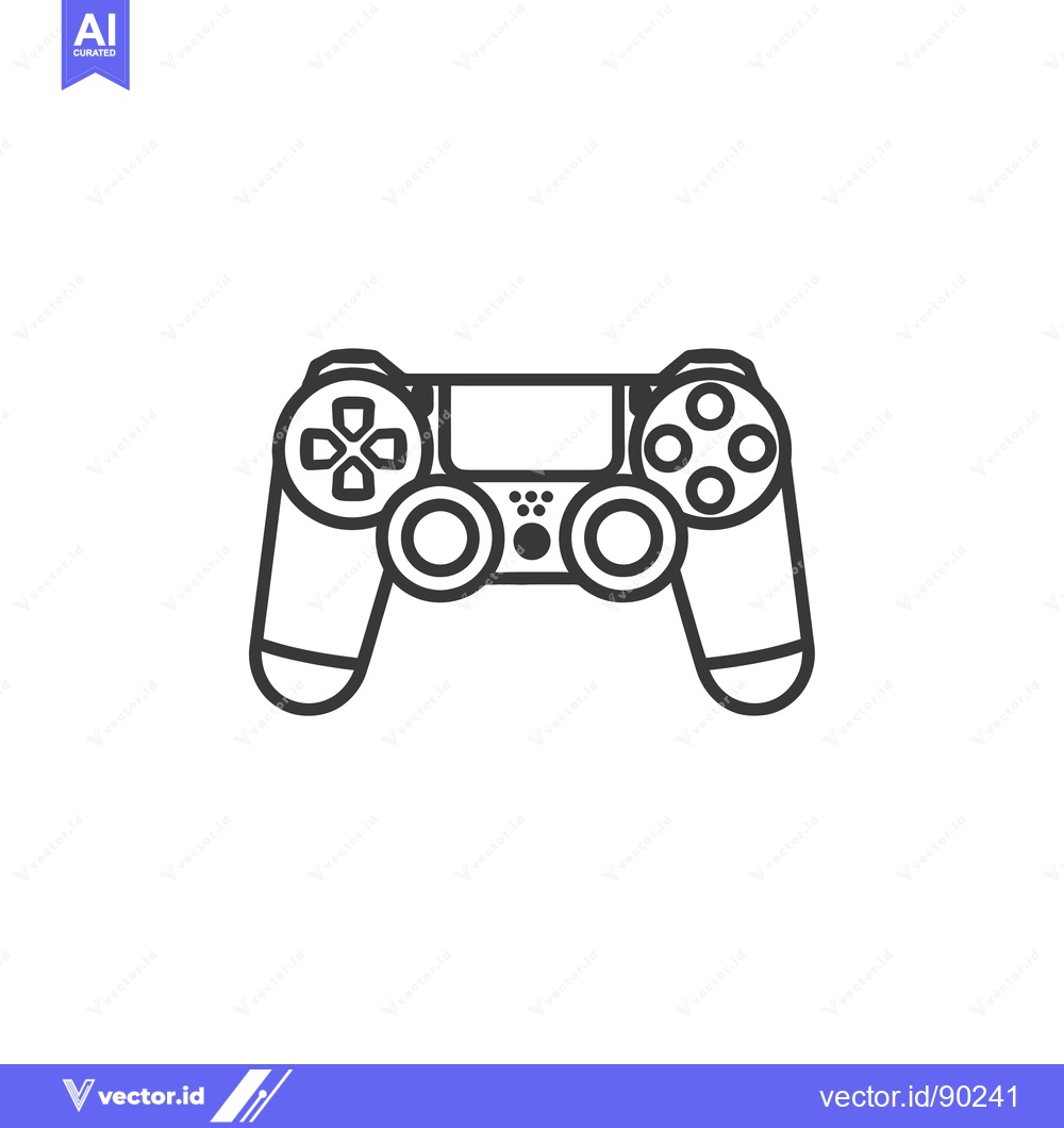 Premium Vector of Outline Drawing of a Video Game Controller