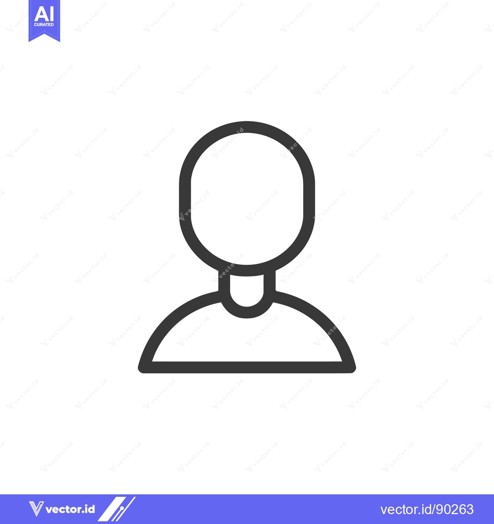 Premium Vector of Outline Icon Depicting a Human Figure