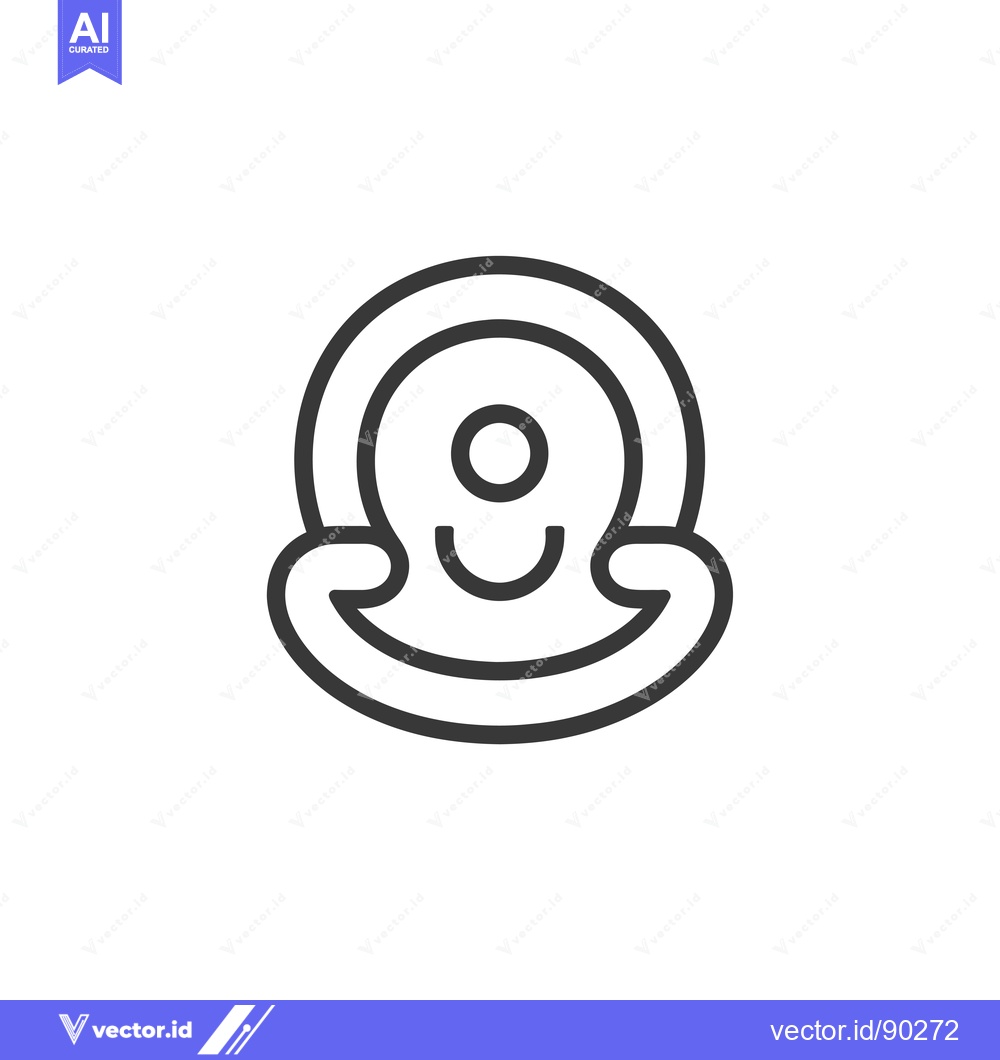 Premium Vector dari Outline icon of a circular target with a bullseye