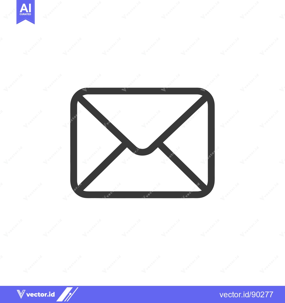 Premium Vector dari Outline Icon of a Closed Envelope