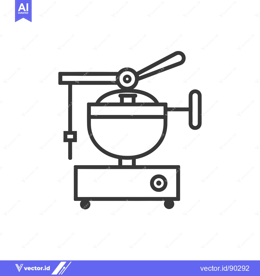 Premium Vector of Outline Icon of a  Food Processing Machine