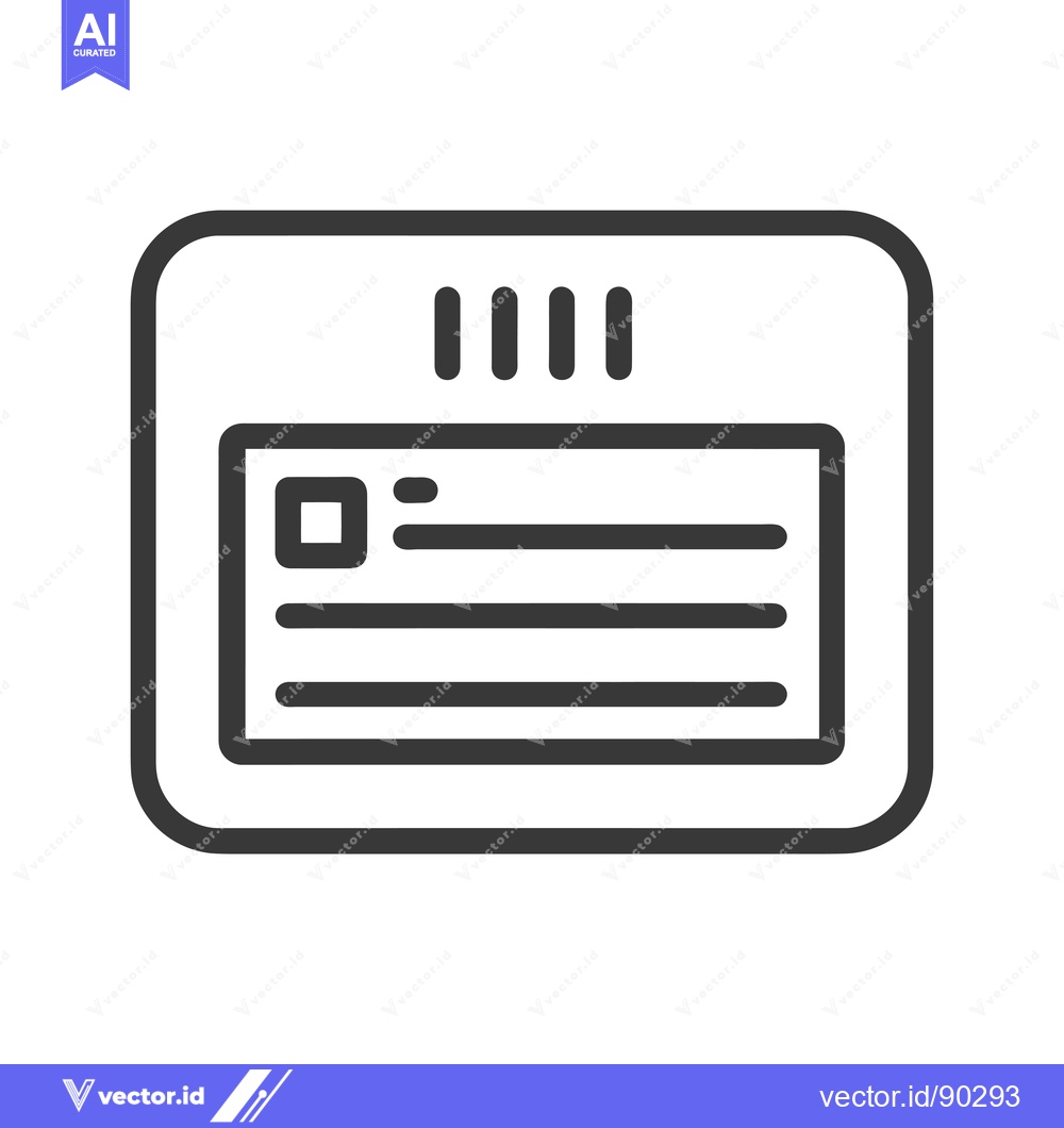 Premium Vector dari Outline Icon of a Form with Input Fields