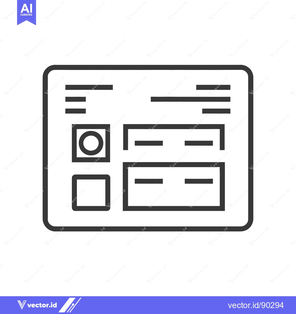 Premium Vector dari Outline Icon of a Form with Multiple Input Fields