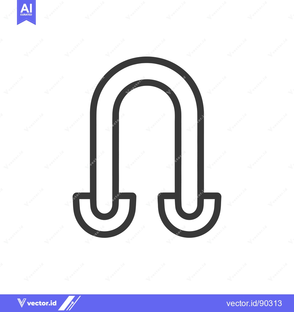 Premium Vector of Outline Icon of an Upside Down U-Shaped Hook with Rounded Ends
