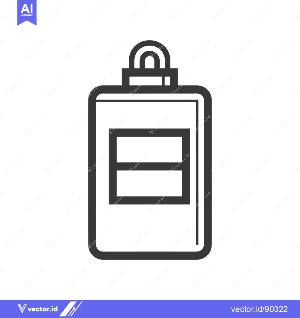 Premium Vector dari Outline icon of a rectangular container with a lid
