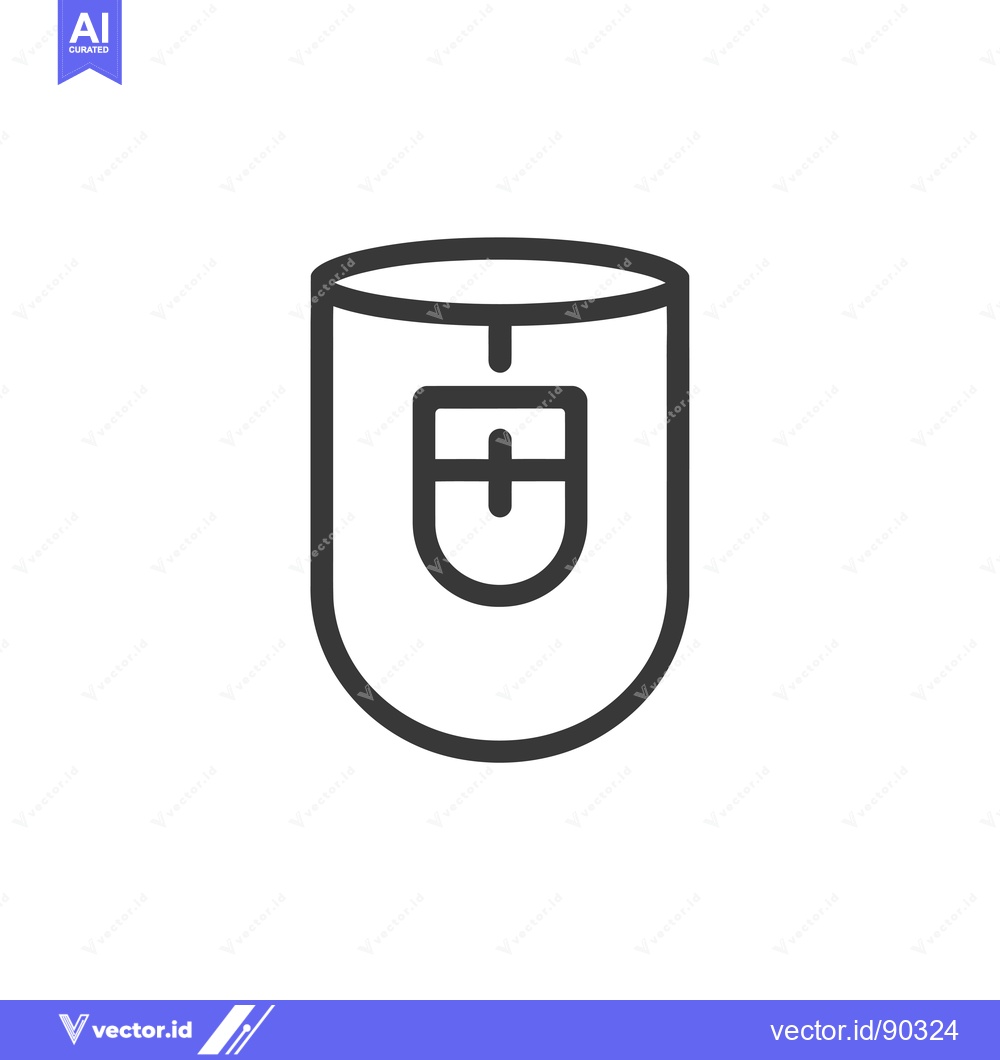 Premium Vector of Outline Icon of a Shield with a Cross Inside