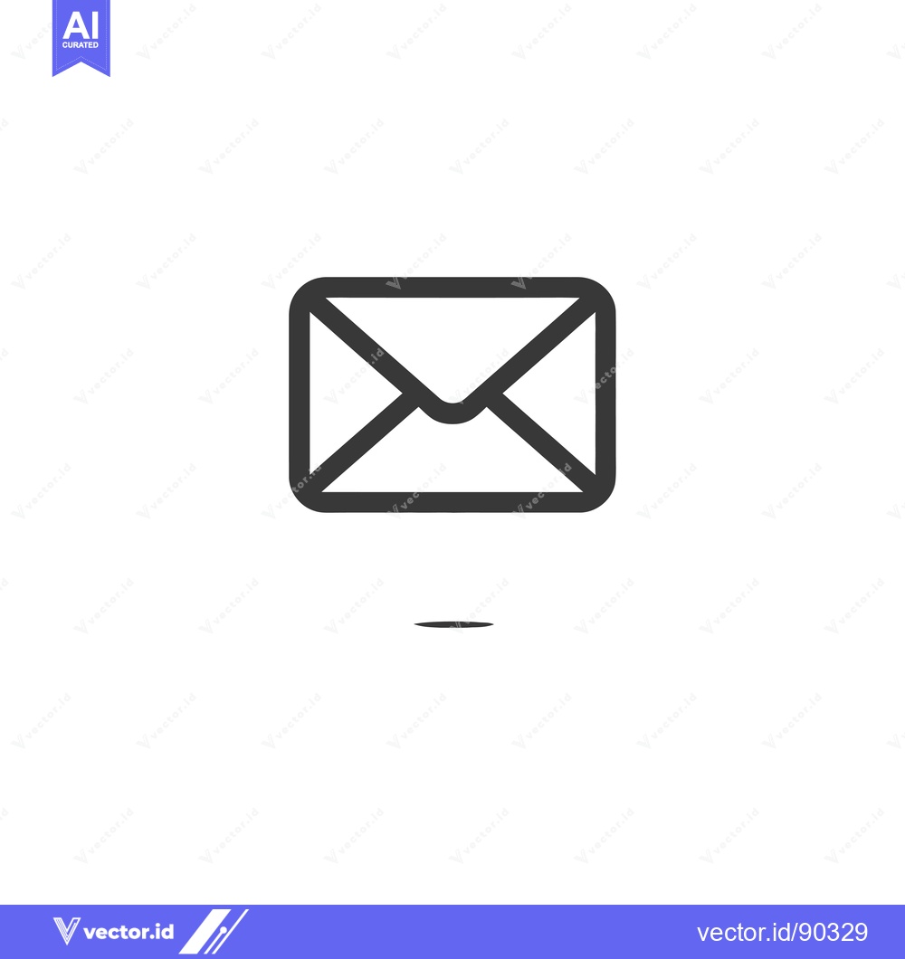 Premium Vector dari Outline Icon of a Simple Envelope