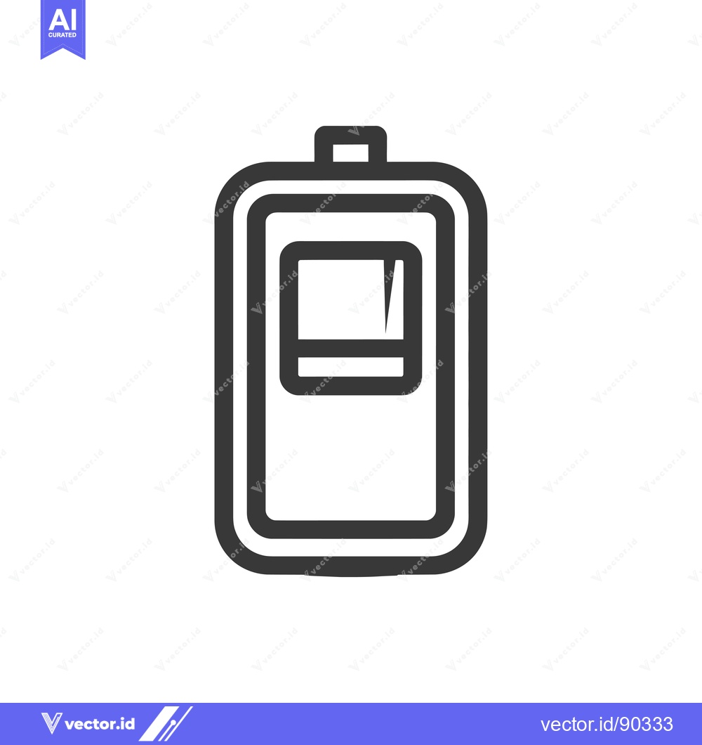 Premium Vector dari Outline Icon of a Smartphone with Rounded Corners