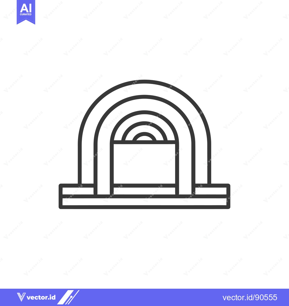 Premium Vector dari Outline Illustration of a Tunnel Entrance