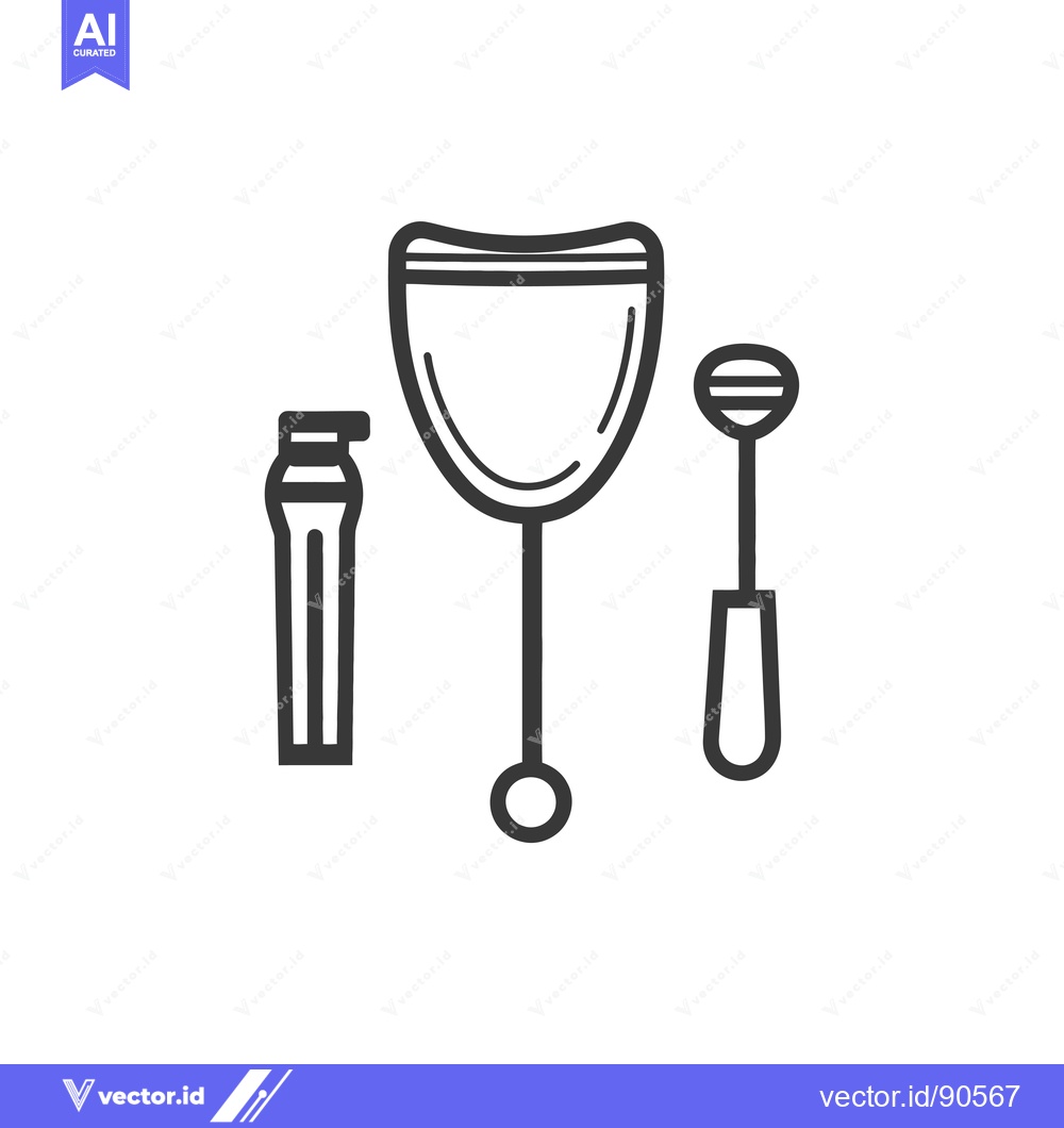 Premium Vector dari Outline Illustration of a Water Filter, a Milk Frother, and a Coffee T