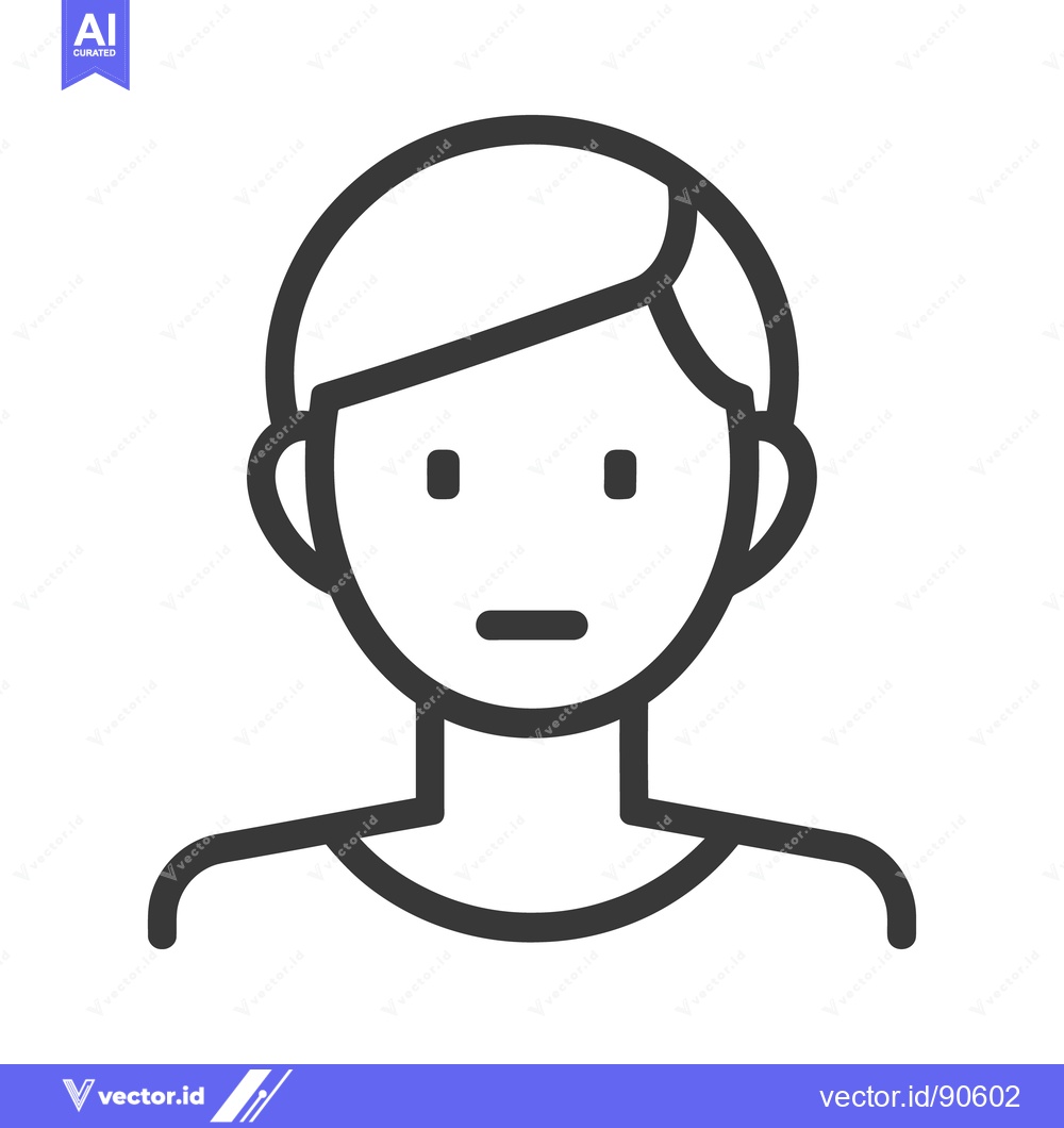 Premium Vector dari A simple graphic icon depicting the front view of a person