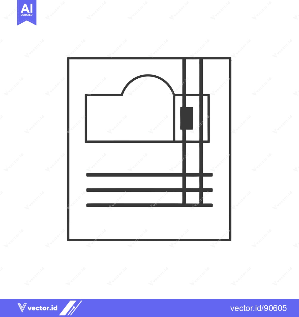 Premium Vector dari Outline of a Building with a Curved Roof and Lines