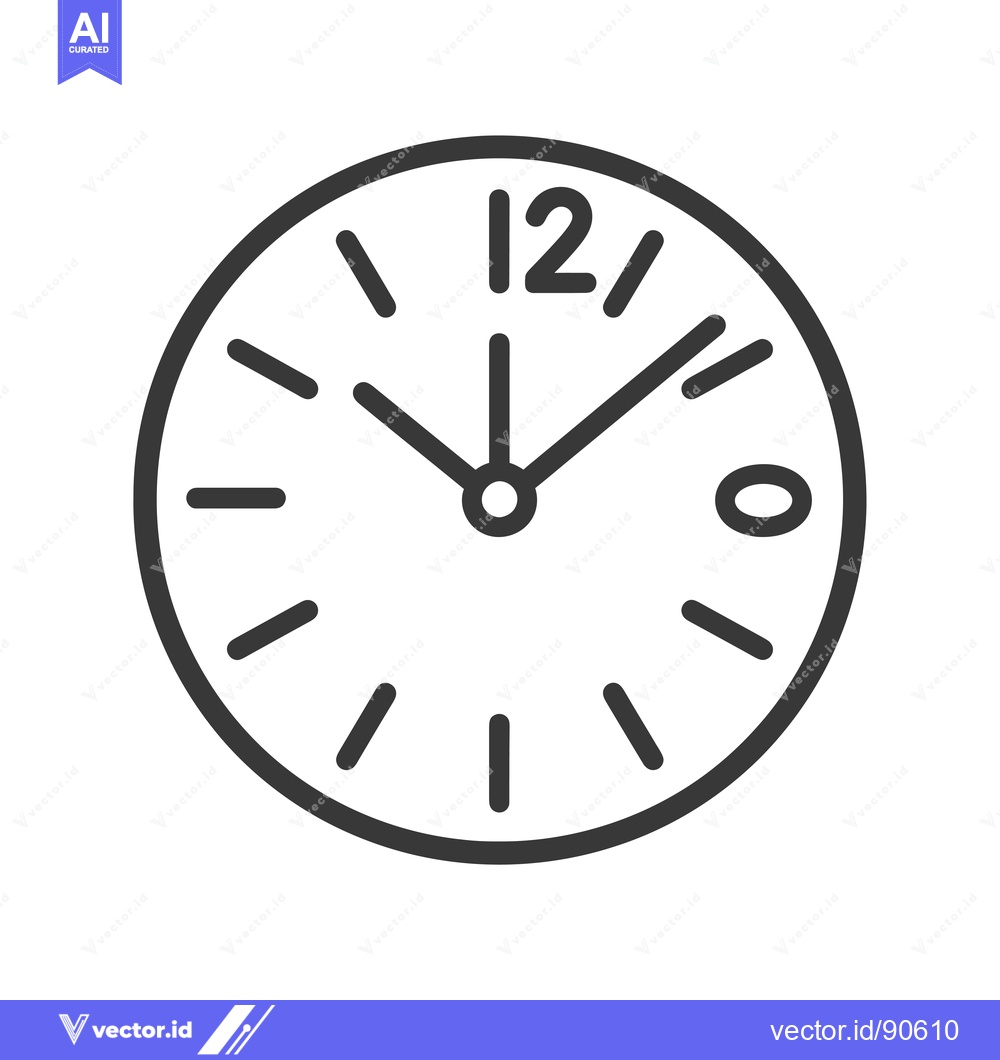 Premium Vector dari Outline Of A Clock Face With Hands At 12 Oclock 19917