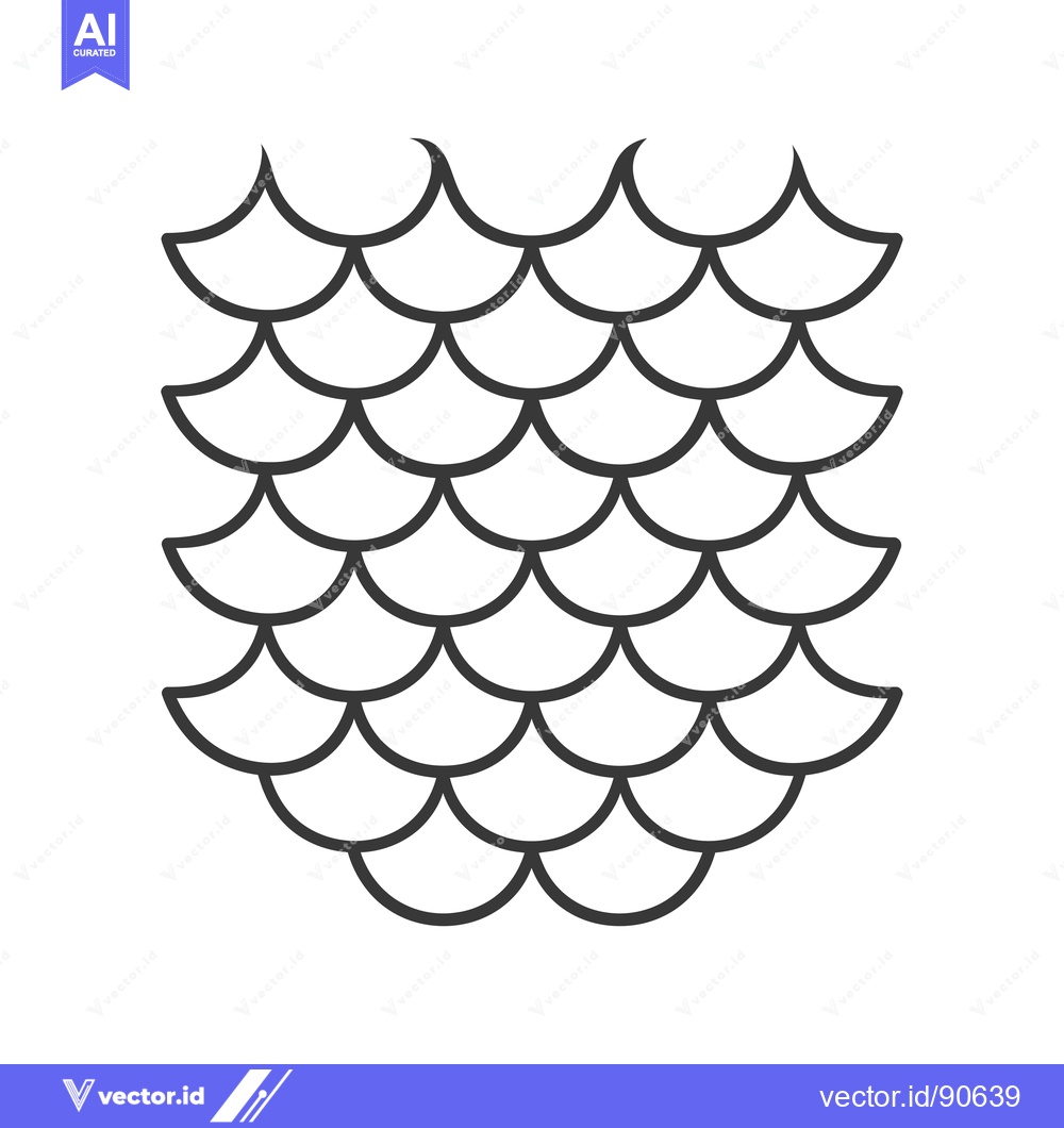 Premium Vector dari Outline of a Pattern of Interlocking Curved Shapes