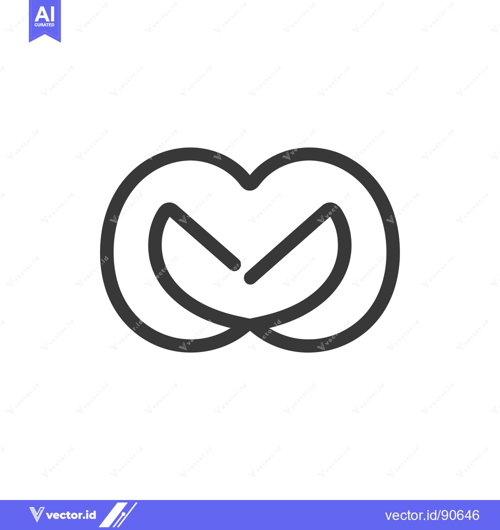 Premium Vector of Outline of a Pretzel Knot