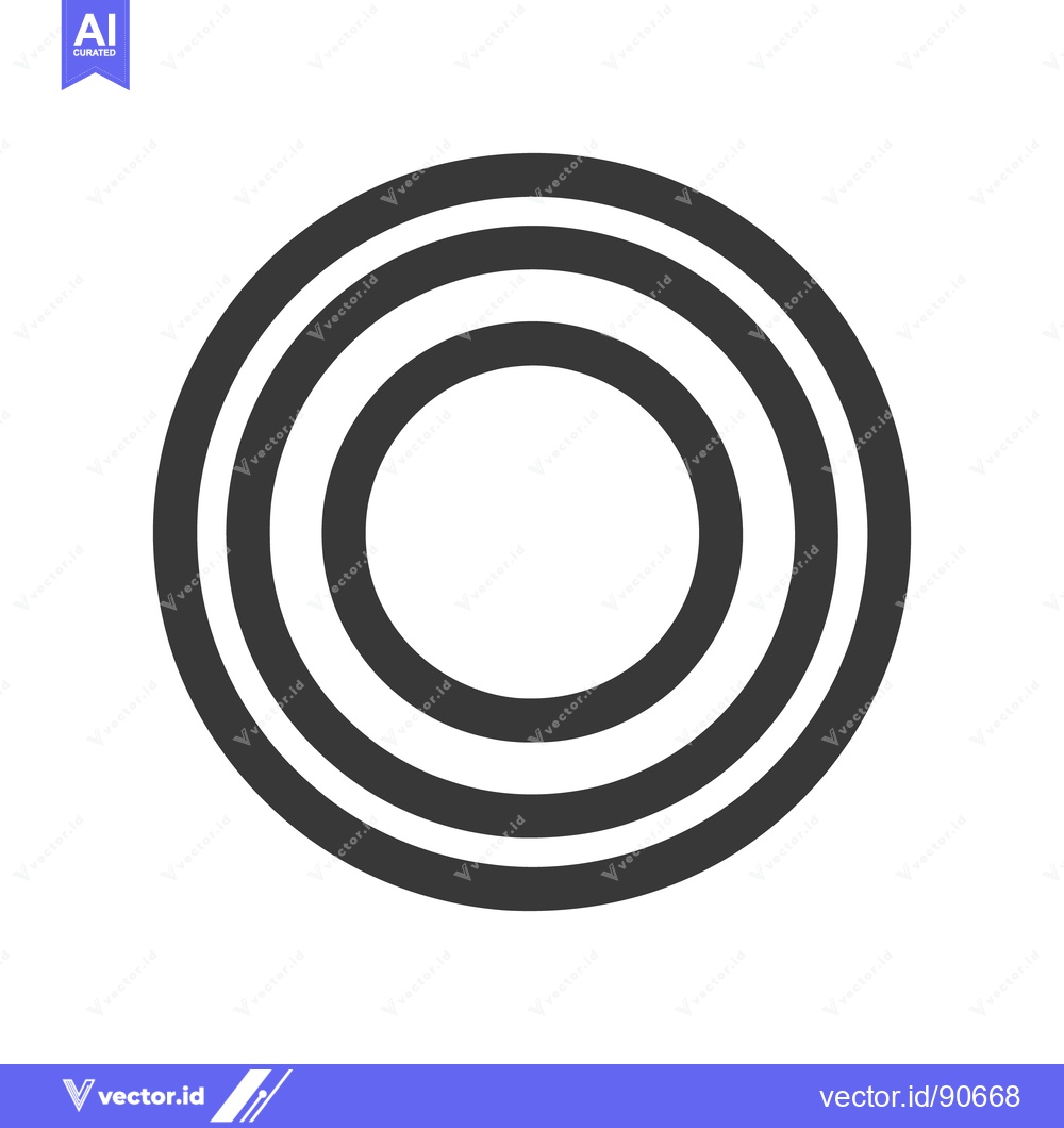 Premium Vector dari Concentric Circles: Minimalist Design with Bold Gray Lines on White Ba