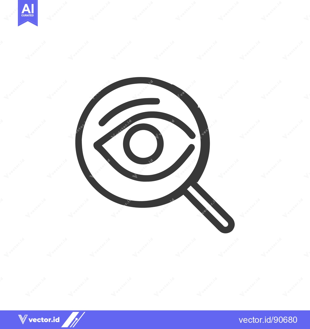 Premium Vector dari Eye Under Magnifying Glass: Vision, Search, and Clarity Icon