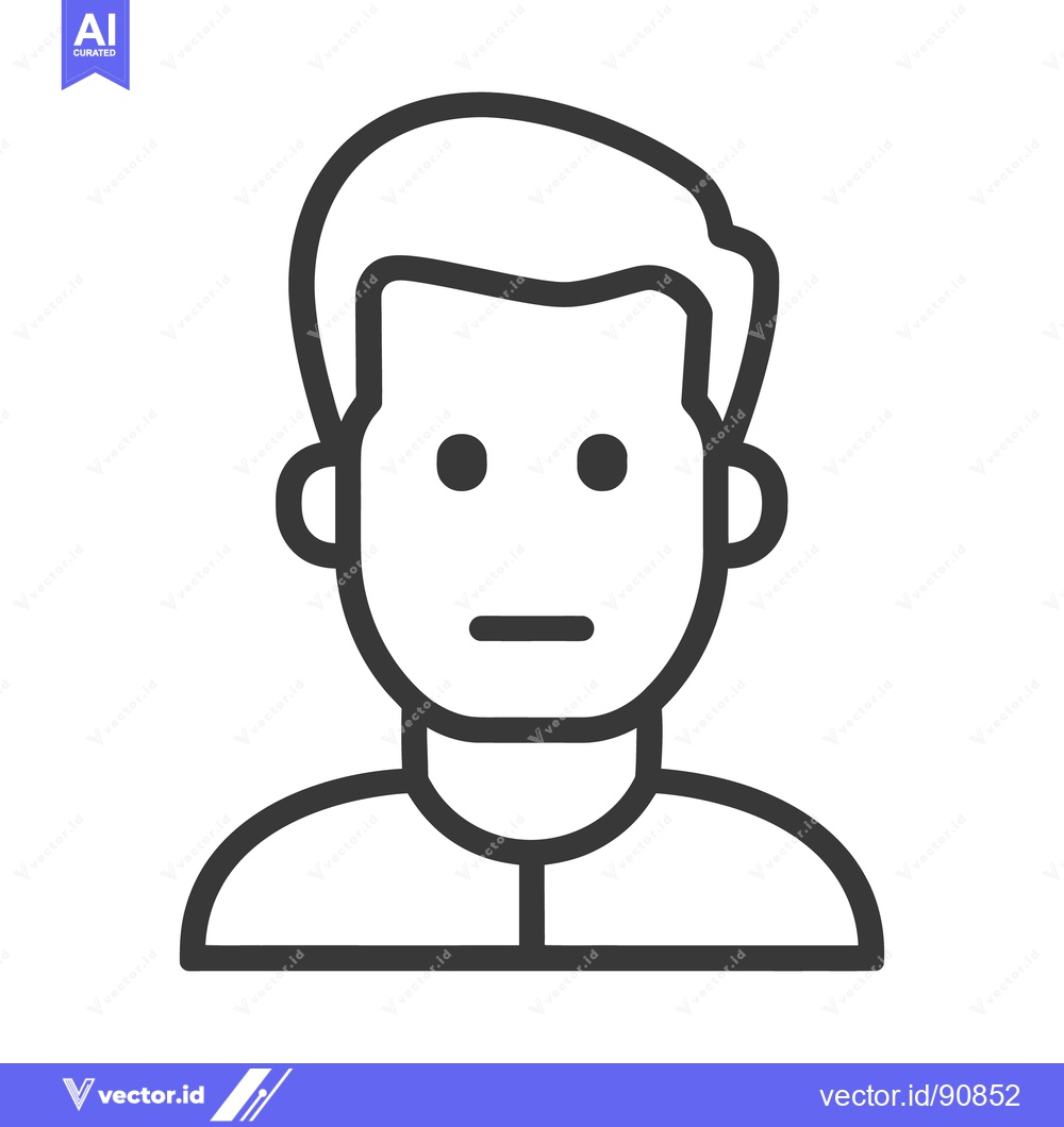 Premium Vector dari A simple stylized black and white illustration of a person