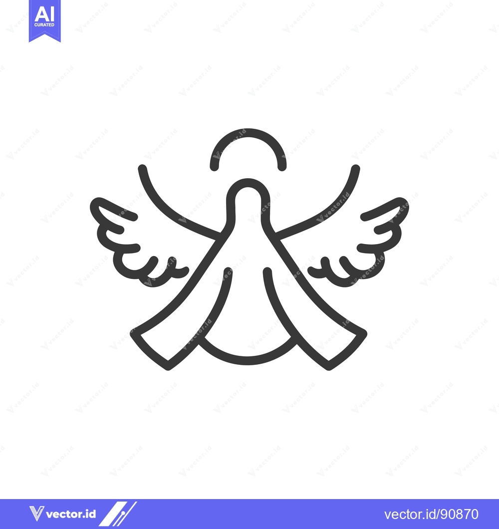 Premium Vector dari An abstract image of an angel with spread wings