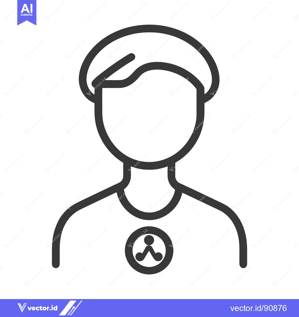 Premium Vector dari A stylized human figure with simplified facial and body details