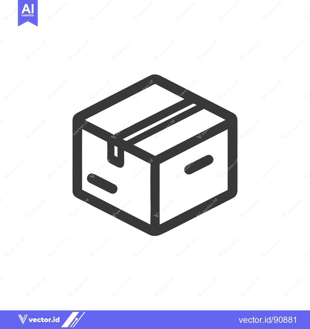 Premium Vector dari Minimalist Box Icon: Isometric View, Shipping and Delivery Symbol