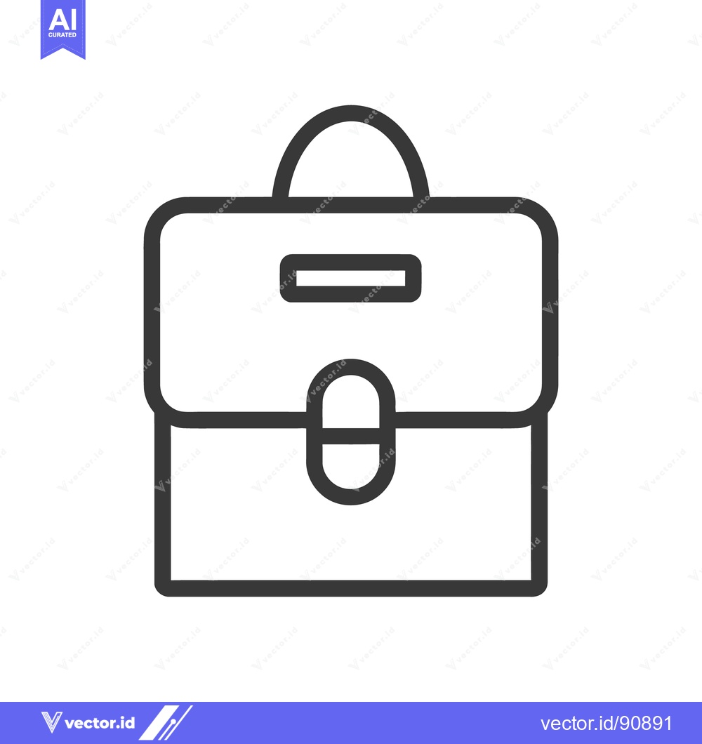 Premium Vector of An outlined illustration of a business style briefcase design