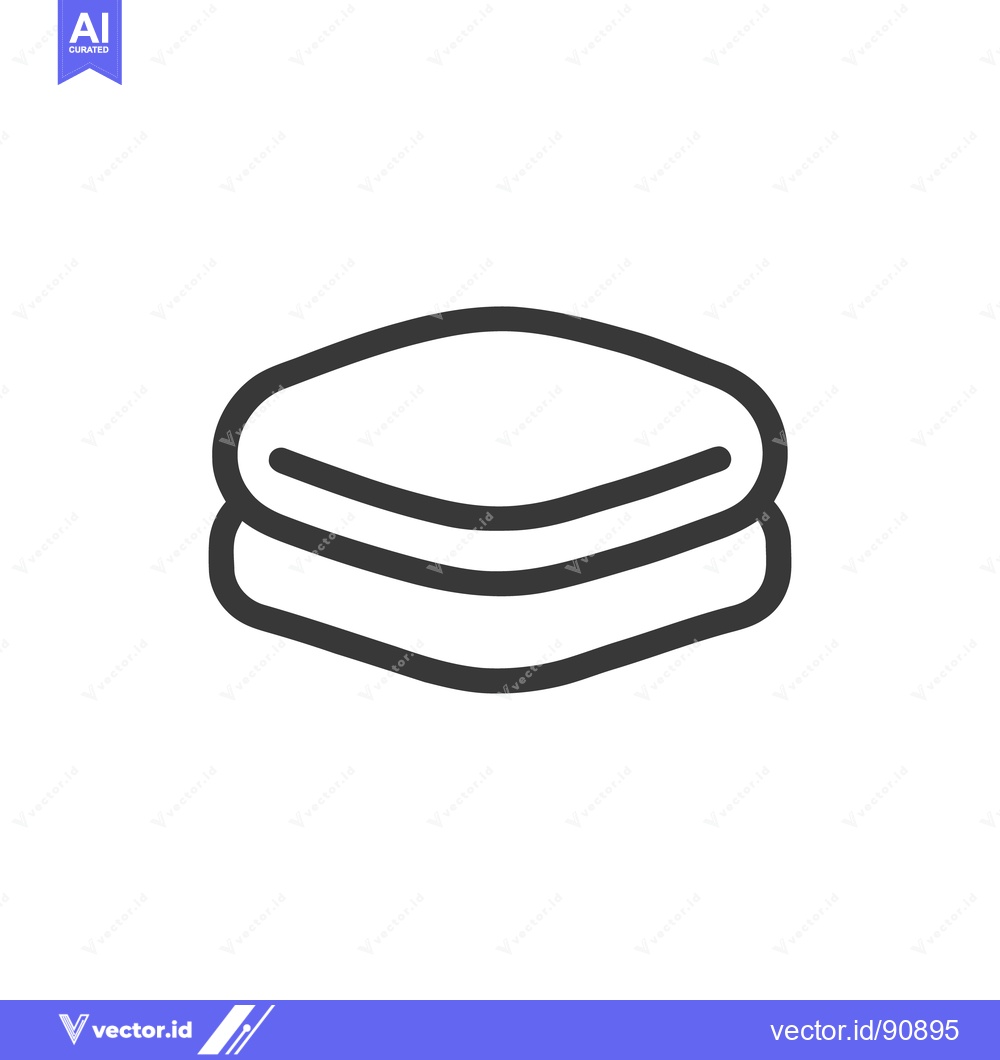 Premium Vector of Minimalist Folded Blanket Icon: Cozy Comfort Symbol
