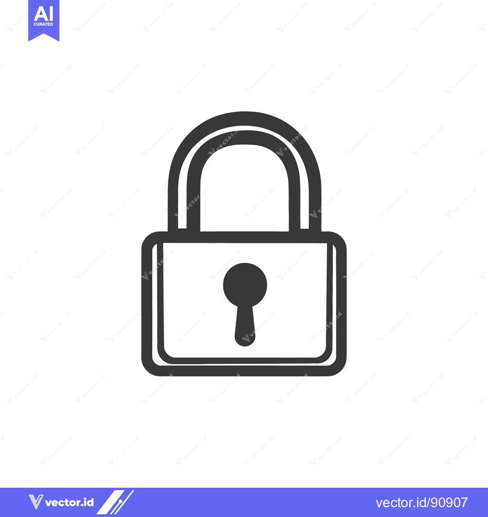 Premium Vector dari A simple illustrated representation of a secured padlock design