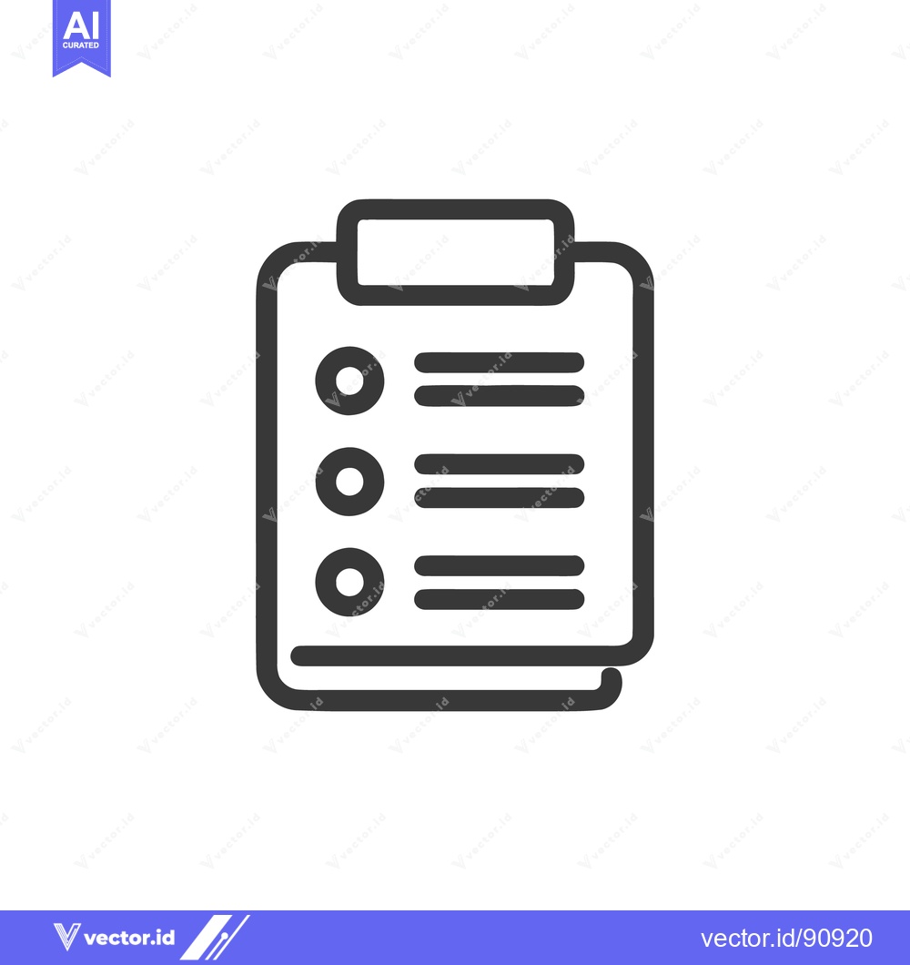Premium Vector of Minimalist Clipboard Icon: Checklist, Task Management, and Organizatio