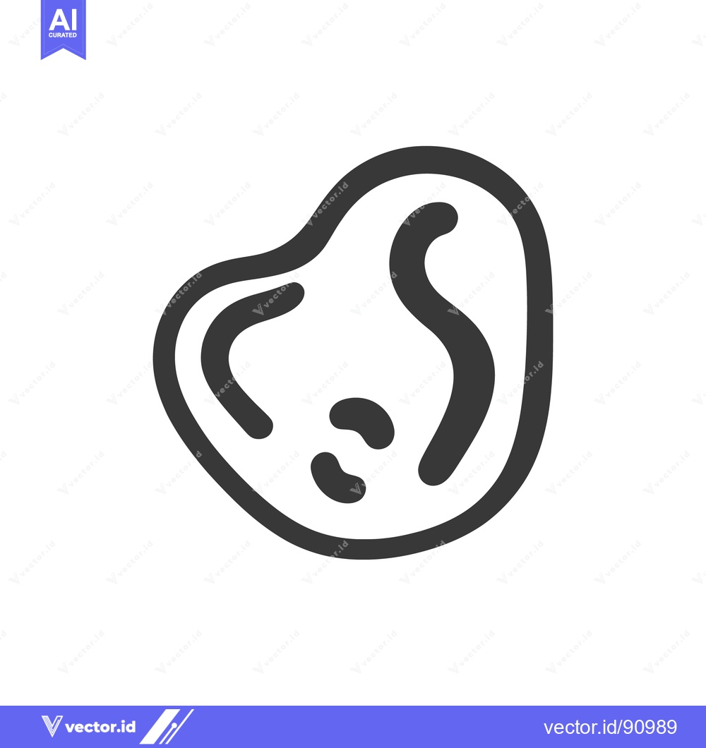 Premium Vector dari Simple illustration depicts a stylized shape of a food item