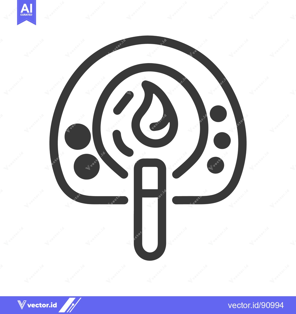 Premium Vector of A stylized line drawing depicting an air fryer appliance