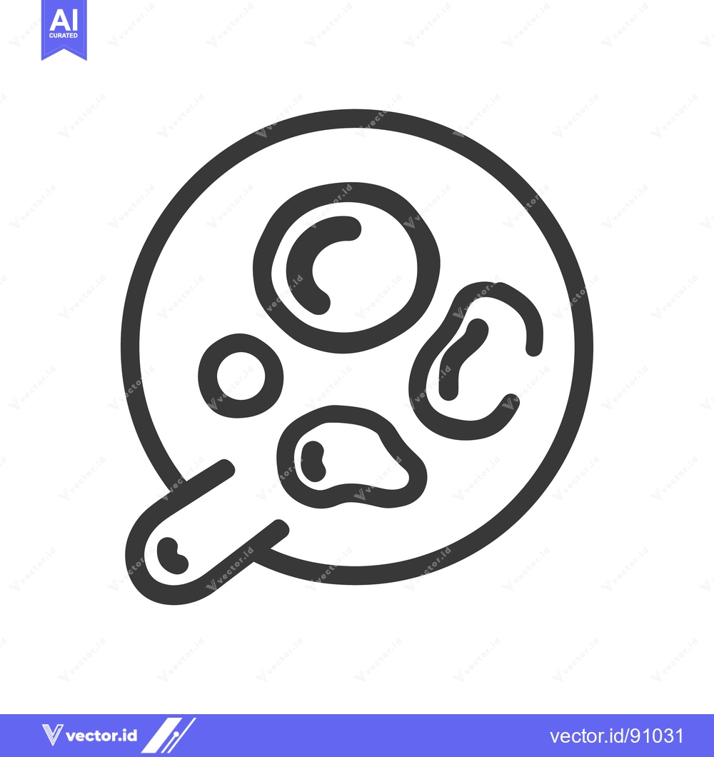 Premium Vector dari A simple illustrated depiction of a pan with fried eggs