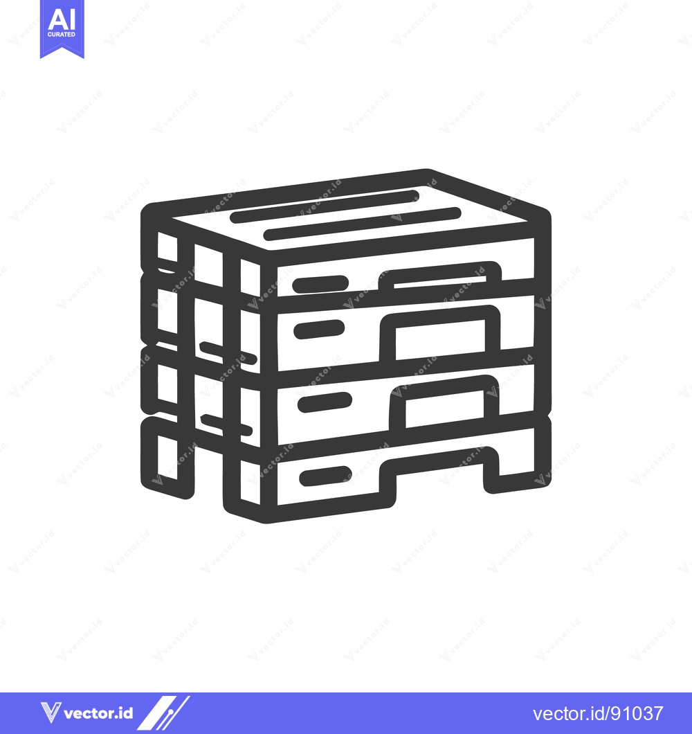 Premium Vector of Minimalist Beehive Icon: Three-Tiered Structure with Distinctive Entra