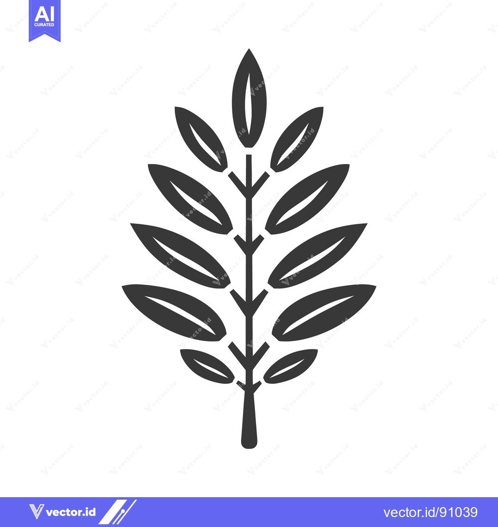 Premium Vector dari Simple graphical representation of a leaf with multiple leaflets