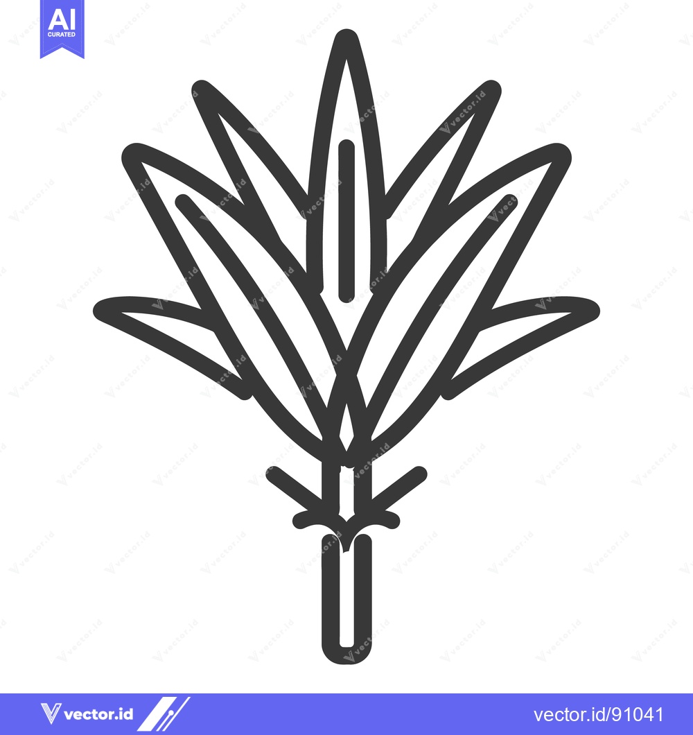 Premium Vector of A simple symmetrical illustration of a plant with sharp leaves