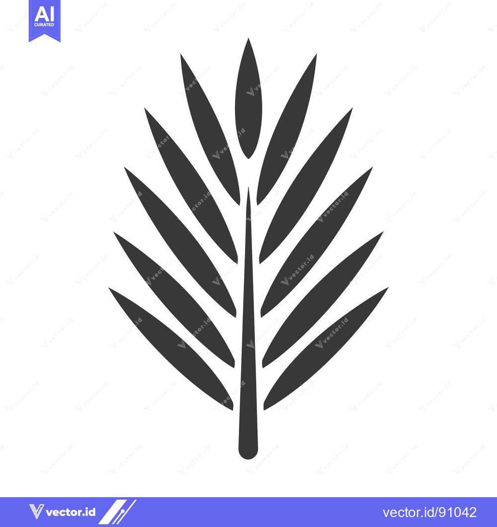 Premium Vector dari A stylized depiction of a singular leaf from nature