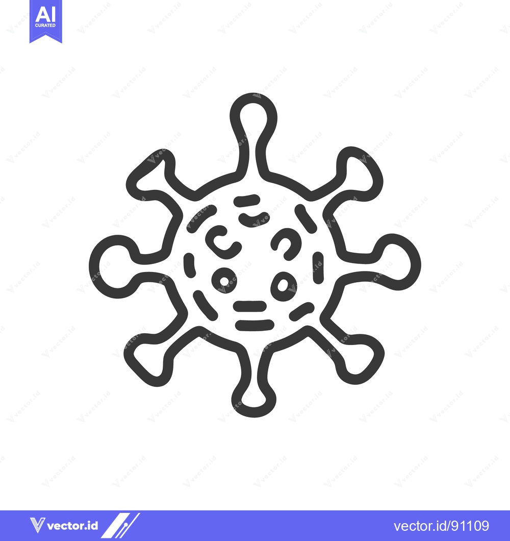 Premium Vector of An outline illustration depicting the structure of a microscopic virus