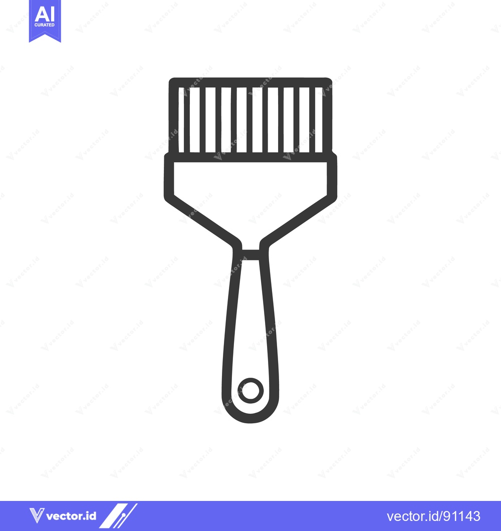 Premium Vector dari Minimalist Paint Brush Icon: Clean Line Art Design