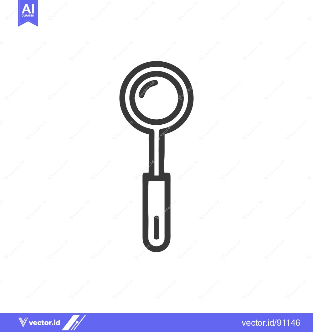 Premium Vector dari Minimalist Skimmer Icon: Clean Line Art for Culinary Design