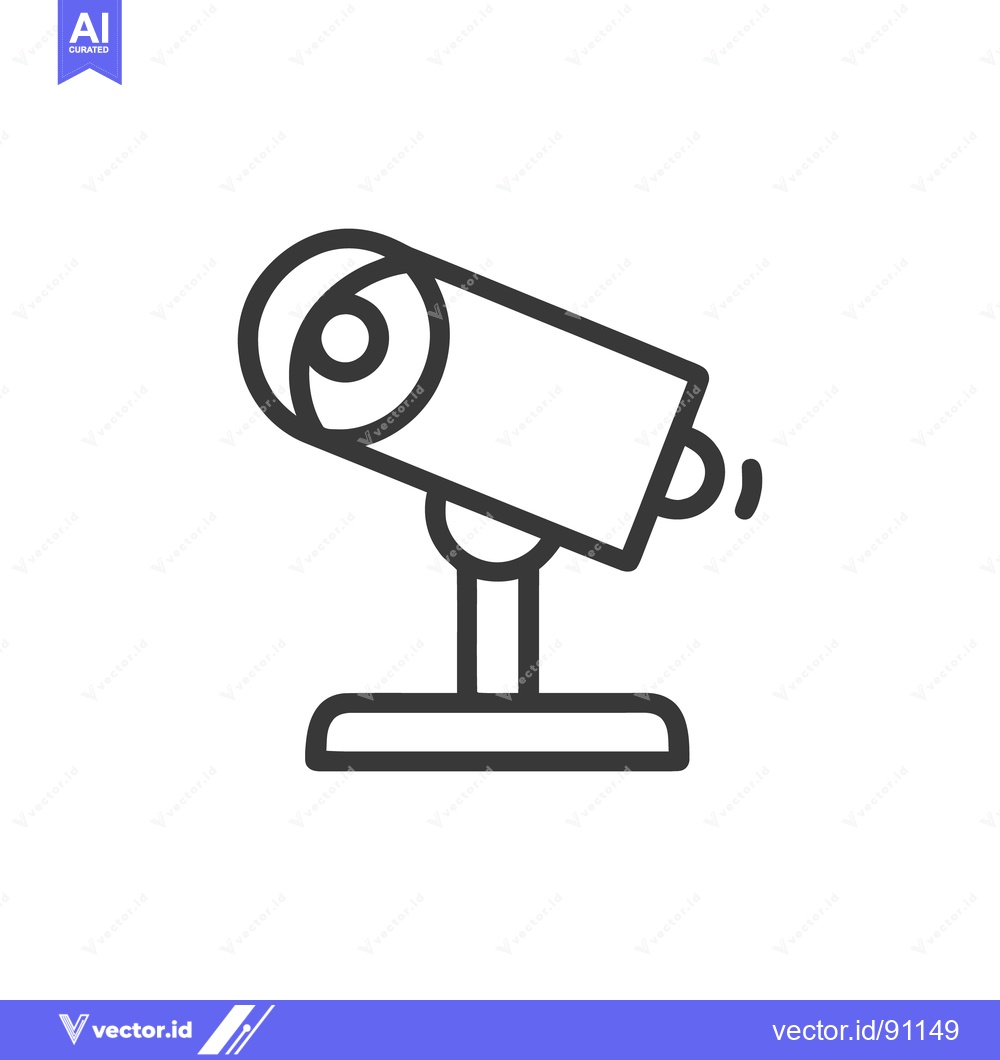 Premium Vector of Minimalist Security Camera Icon: Modern Surveillance System Symbol